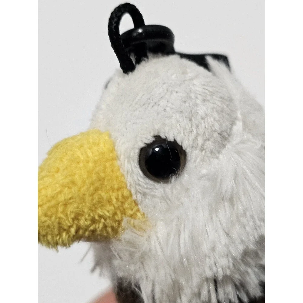 Unipak Designs Eagle Plush Backpack Clip 5" Rare Collectible Bird Stuffed Animal - Picture 6 of 7